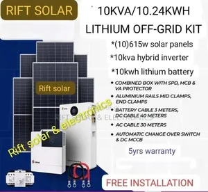 Srne 10kva Hybrid Inverter - 10kwh Lithium Battery Off-Grid Package