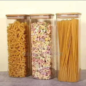 Rectangular Shape Glass Spaghetti Jar 2000ml