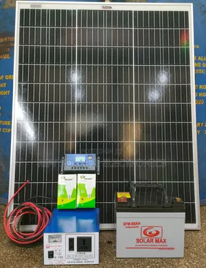 120 Watts Solar Package - 80a Battery - 200w Inverter - 10a Controller
