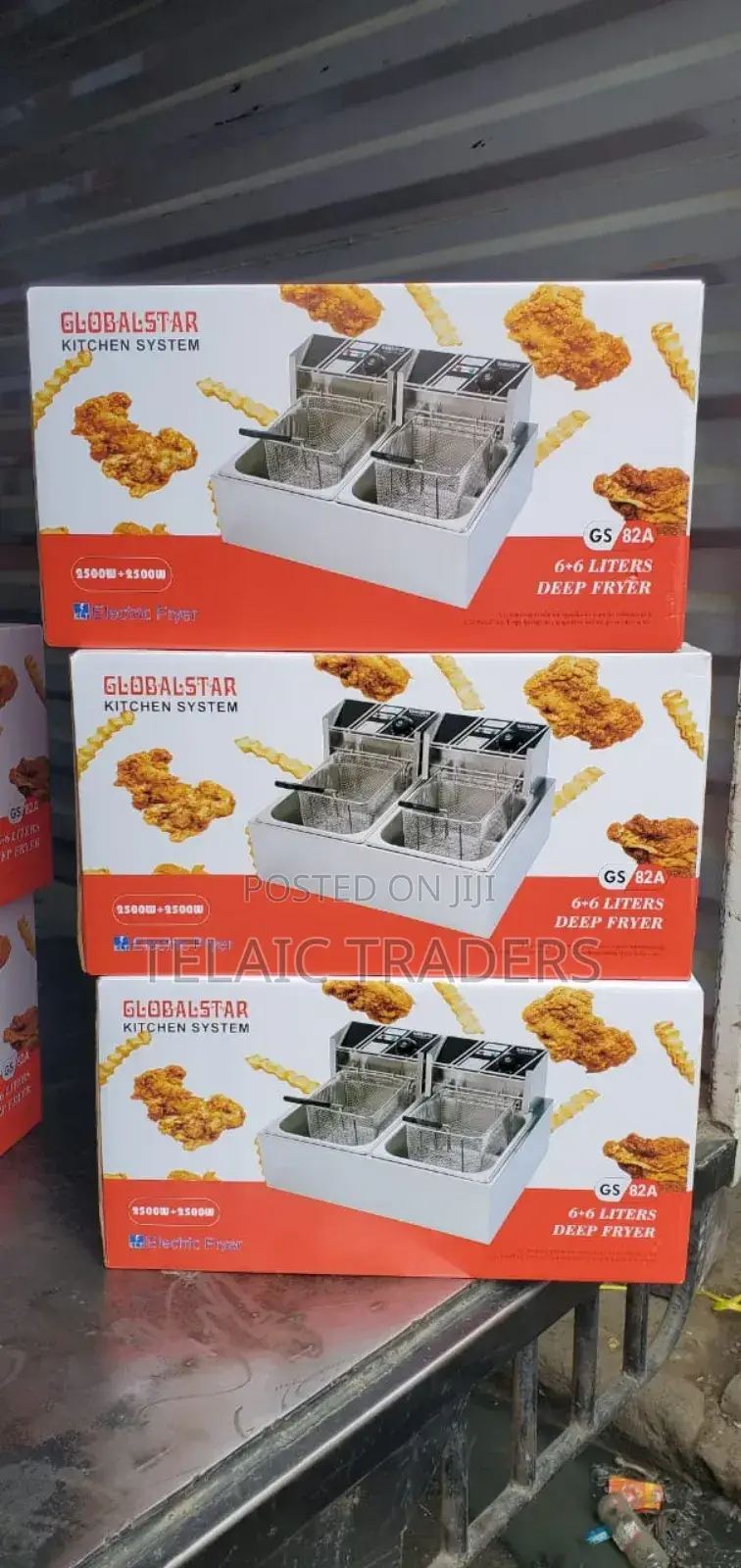 Globalstar Double Tank 6+6lt Chips/Chicken Double Deep Fryer