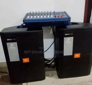 6 Channels Powered Mixer Usb Bluetooth - (2) JBL 12" Monitor Speaker's