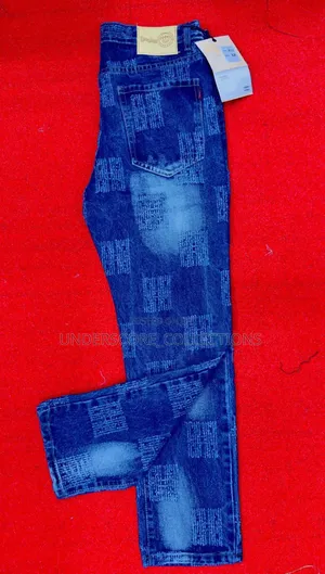 Blue Dirty Jeans Trousers