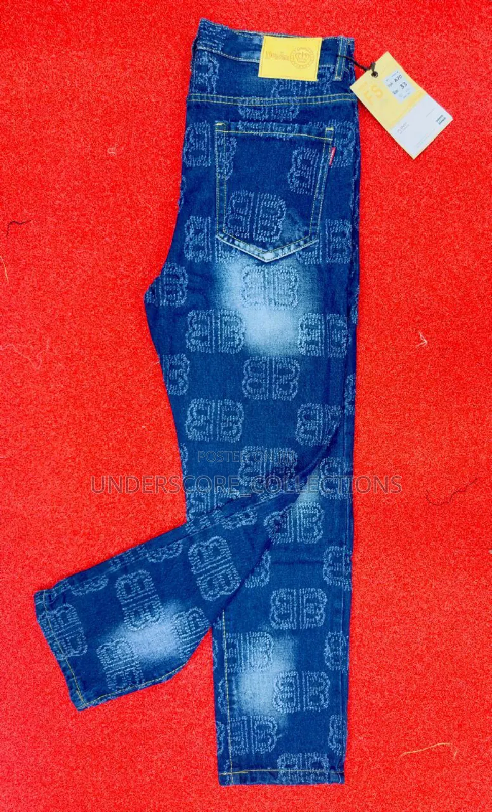 Blue Dirty Jeans Trousers