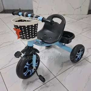 Toddler Tricycle With Front And Rear Storage Baskets