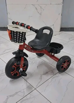 Toddler Pedal Tricycle With Basket – Sturdy Blue Kids Ride-on Bike