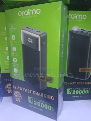 20000 Mah Oraimo Powerbank, Fast Charging 22.5 Watts