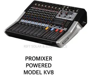 Pro Mixer Kv8 Powered Mixer Usb Bluetooth 1000 X 2 Watts Output Power.