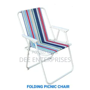 Folding Picnic Chair With Cabana Strips