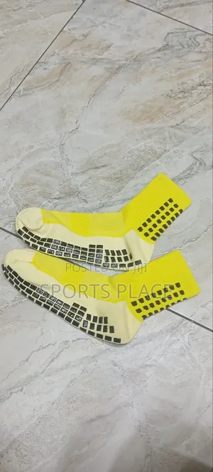 Yellow Outdoor Grip Socks Football