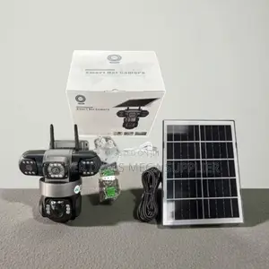 V380 Pro 4g 12mp Solar Ptz Triple Lens Security Camera, Ip66 Rated