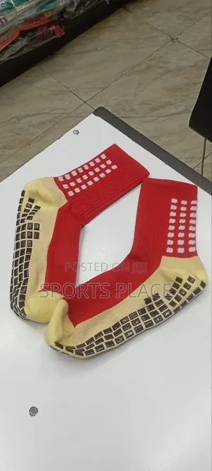 Red Football Grip Socks