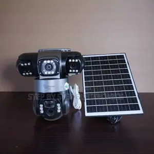 V380 Pro 4g Solar 12mp PTZ Triple Lens CCTV With Ip66 Waterproof Body