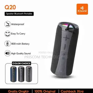 Kisonli Q20 Speaker, Bluetooth, Usb, Sd, Fm, Aux Water Proof Speaker