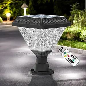 Dusk to Dawn Solar Pillar Light RGB Modes Waterproof Garden Lamp