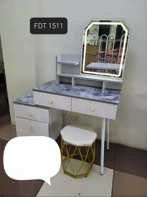 Modern Executive Big Dressing Table With Sliding Mirror