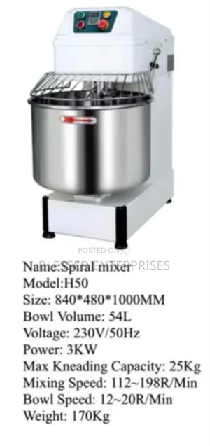 54 Litres Spiral Mixer/Spiral Mixer 54 Litres