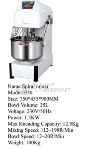 Quality 35 Litres Spiral Mixer/Spiral Mixer