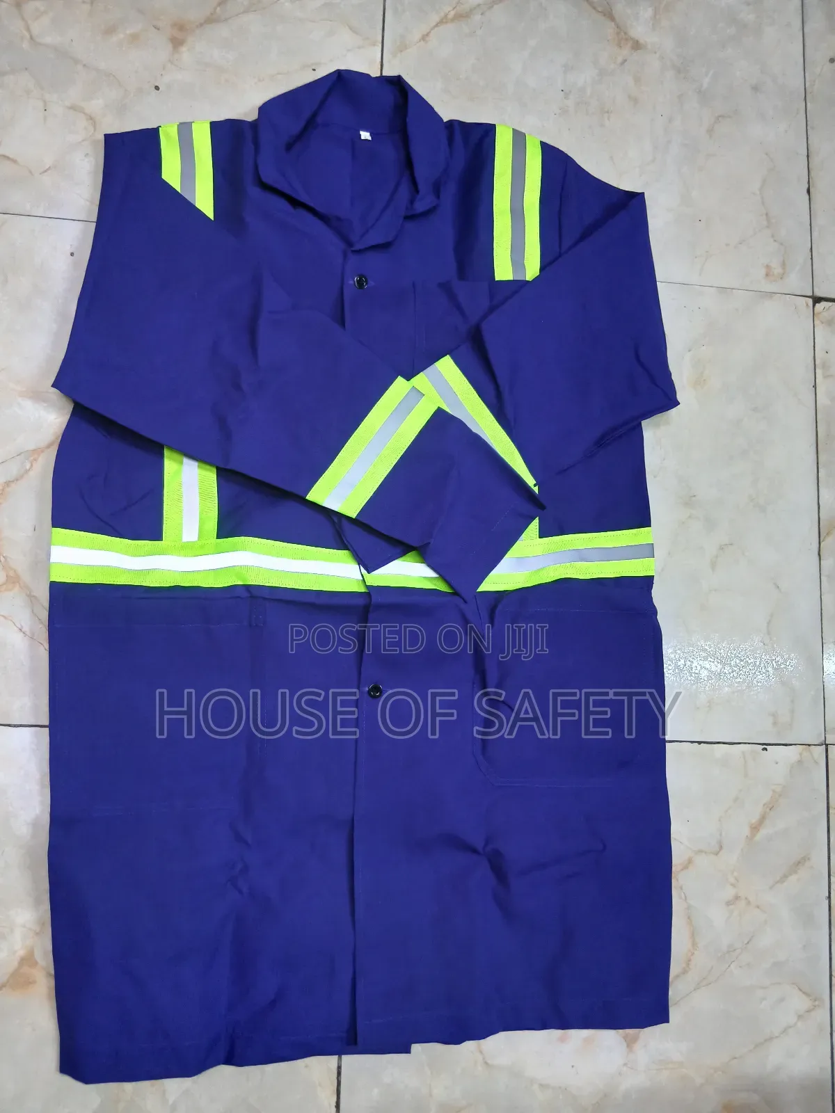 Reflective Roal Blue Dust Coats Woven Cotton