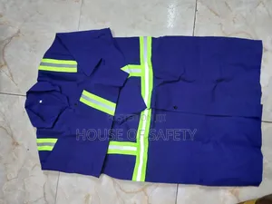 Woven Fabric Royal Bue Dust Coats With Reflection