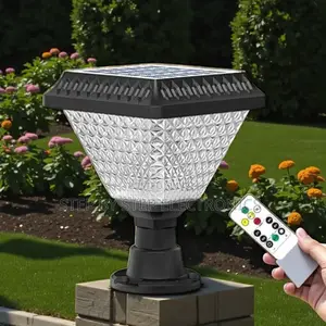 Dusk to Dawn Solar Garden Pillar Light RGB Led Durable Outdoor