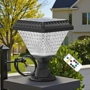 Dusk to Dawn Solar Pillar Light RGB Led Outdoor Waterproof Lamp