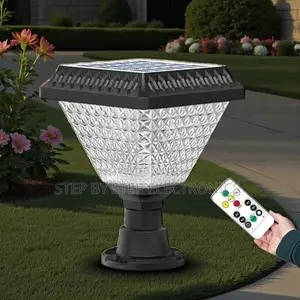 Dusk to Dawn Solar Pillar Light RGB Led Outdoor Gate Lighting