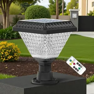 Dusk to Dawn Solar Gate Pillar Light RGB Led Smart Sensor Lamp