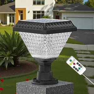 Dusk to Dawn Solar Main Gate Pillar Light RGB Led Weatherproof Lamp