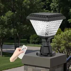 Dusk to Dawn Solar Garden Pillar Light RGB Led Outdoor Super Bright