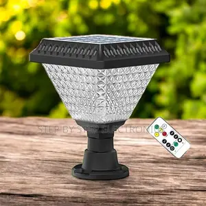 Solar Garden Pillar Lamp RGB Led Dusk to Dawn Auto Waterproof Rated