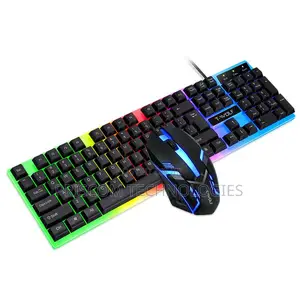 T-Wolf Tf230 Rainbow Backlit Game Keyboard Mouse Set