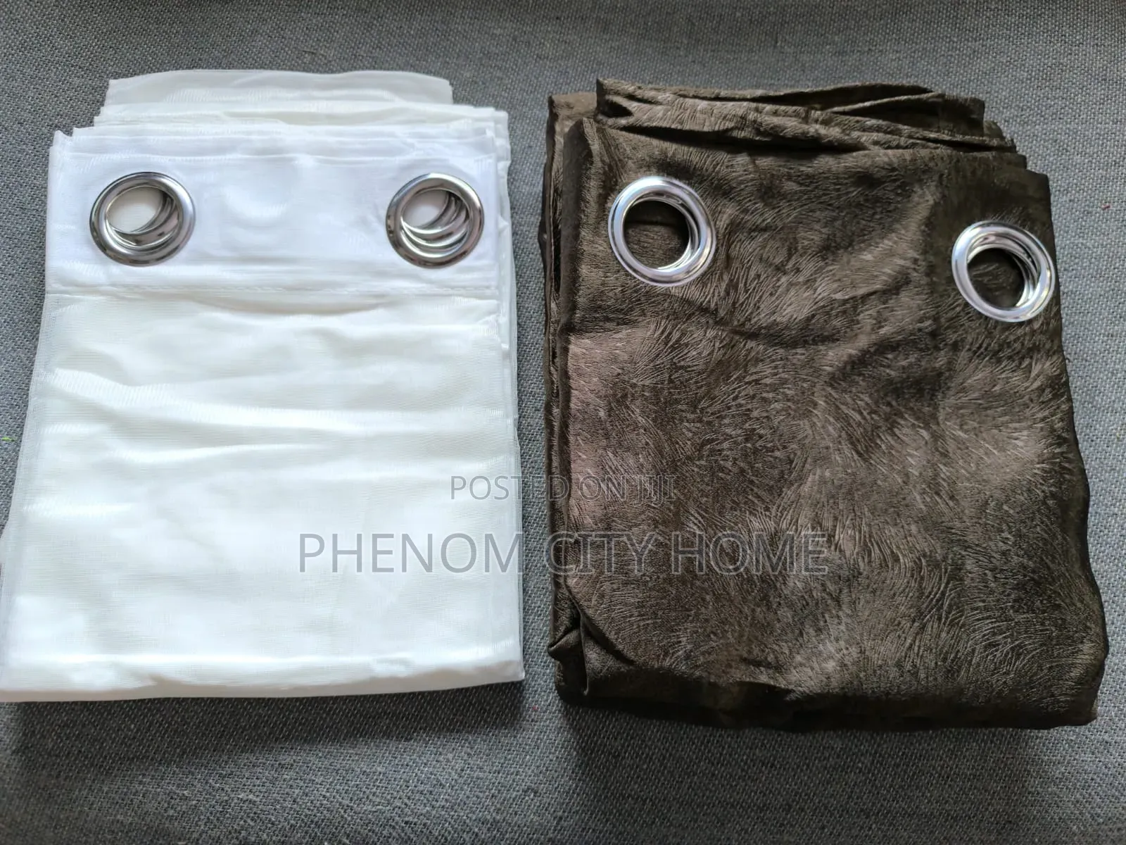 Beige Polyester Ready Curtains