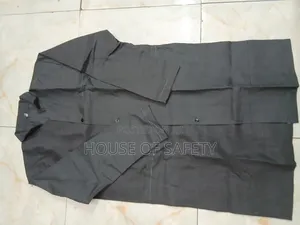 Loosefitting Dark Black Safety Dust Coats
