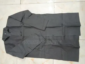 Loosefitting Dark Black Safety Dust Coats