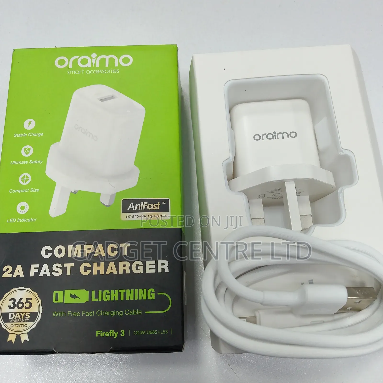 Oraimo Compact 2a Fast Charger Type C Original