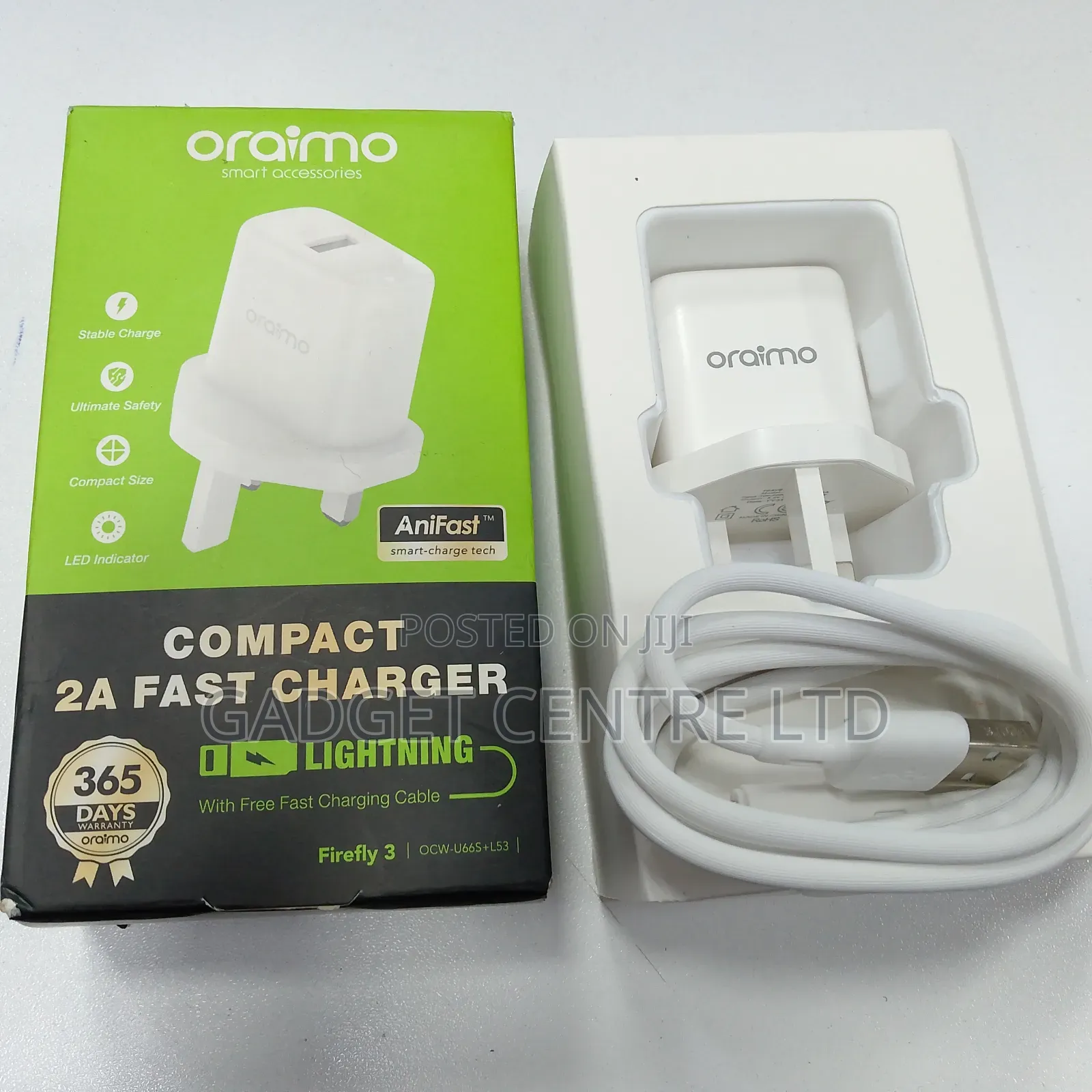 Oraimo Compact 2a Fast Charger Type C Original