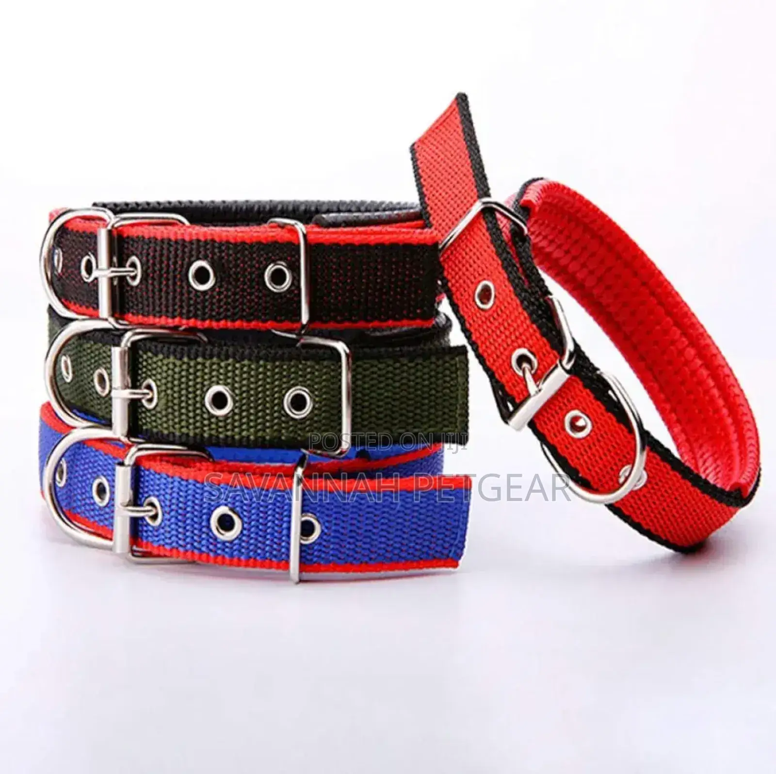 Nylon Dog Collars (Comfortable Foam Padded Adjustable Size) - Small
