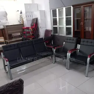 Black Modern 5-Seater Lounge Sofa