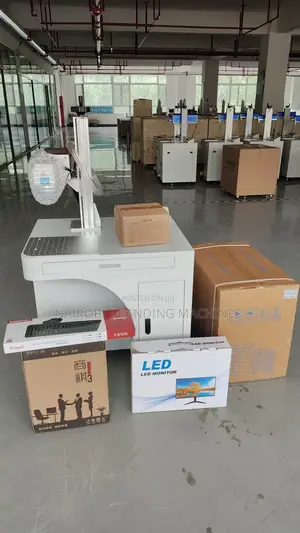 Mini Desktop 20w Fiber Laser Marking Machines Metal Marking