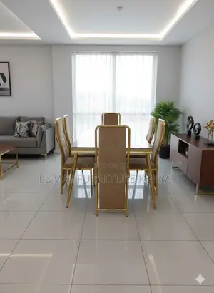 Elegant Goldish 6-Seater Dining Set