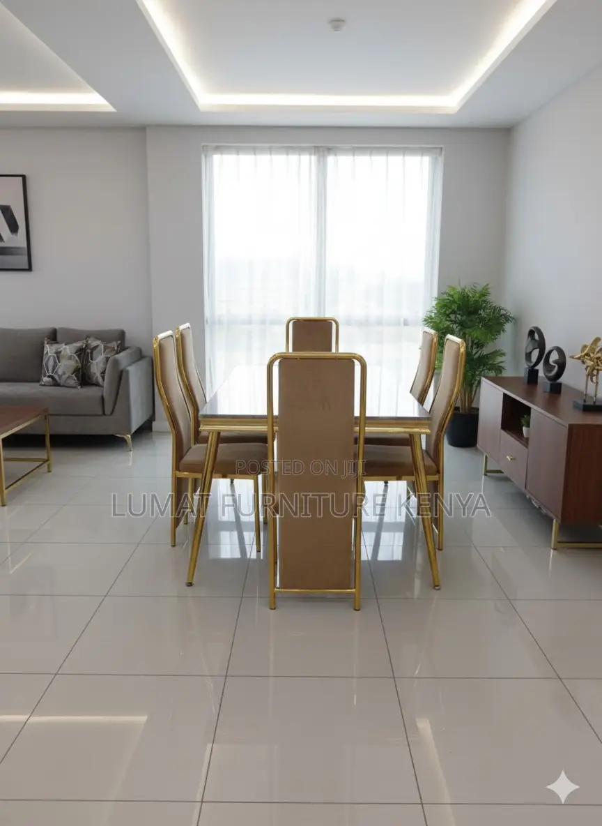 Elegant Goldish 6-Seater Dining Set