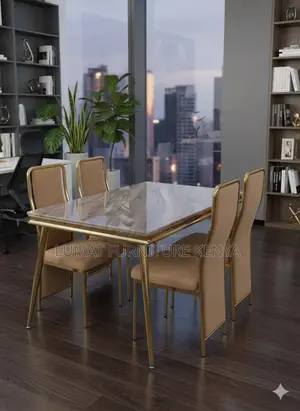 Elegant Goldish 6-Seater Dining Set