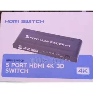 3d 5-Port Hdmi Switch Selector Splitter Hub Ir Remote for Hd