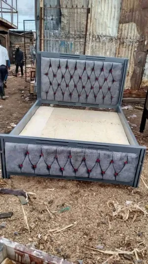 5x6 Modern Grey Tufted Bed Frame - Free Delivery