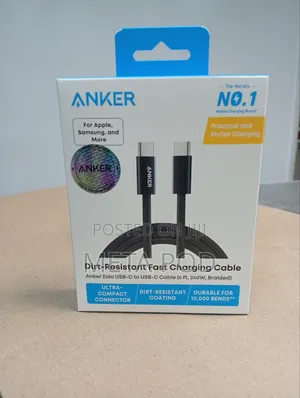 Anker Zolo Usb-C to Usb-C Cable Braided 6ft 240w Braided