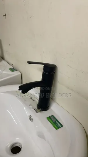 Black Wash Hand Basin Mixer 1/2"