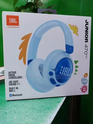 The JBL Junior 470nc Wireless Over-Ear Noise-Cancelling Headphones.
