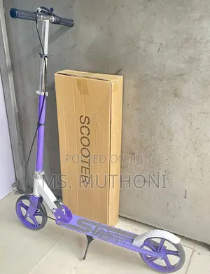 Foldable Metallic Maraton Brand Two-Wheeled Kick Scooter With Brakes