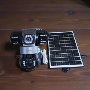 V380 Pro 12mp PTZ 4g Triple Lens Solar CCTV With Flashing Light Alarm