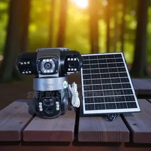 V380 Pro 4g Solar Triple Lens 12mp PTZ Camera With 8x Digital Zoom